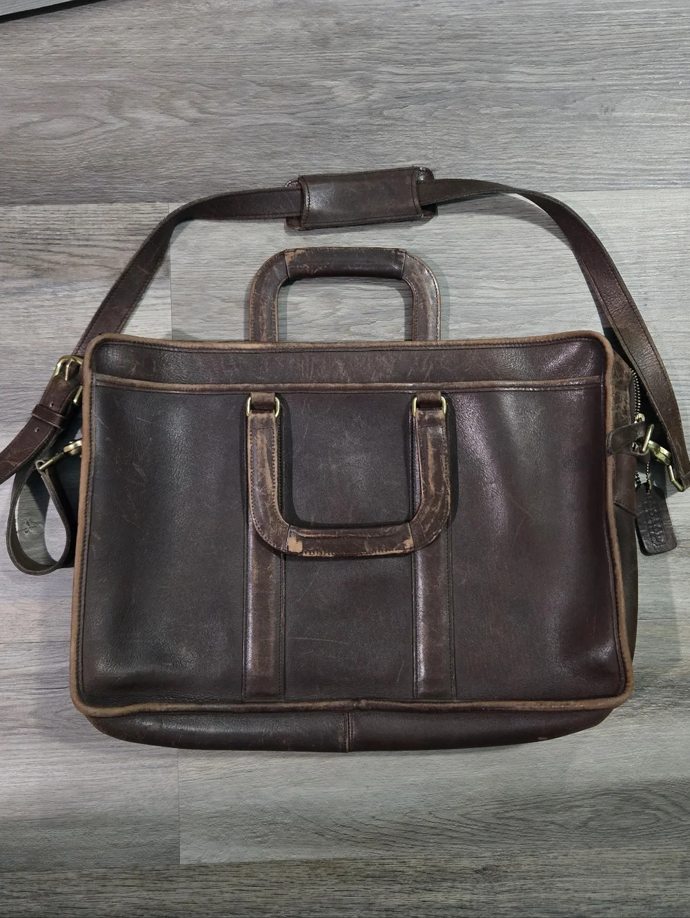 Vintage 1998 Coach Embassy Briefcase 5296 Brown Leather Laptop Bag - Made in USA
